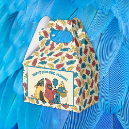 Happy Bird Day Cartoon Birds Thema Geburtstag Geschenkschachtel