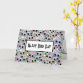 Happy Bird Day, Funny Birthday Owls Karte (Gelbe Blume)