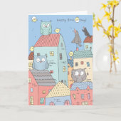 Happy Bird Day, Geburtstag Karte (Gelbe Blume)