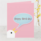 Happy Bird Day Karte (Gelbe Blume)