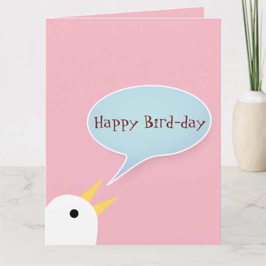 Happy Bird Day Karte (Vorderseite)