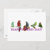 Happy Bird Day Postkarte (Vorne/Hinten)