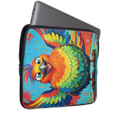Happy Bird farbenfrohe Kunst abstrakt Laptopschutzhülle (Vorne Rechts)