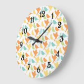 Happy Birds Große Wanduhr (Winkel)