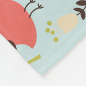 Happy Birds in Blume Fields Blanket Fleecedecke (Ecke)
