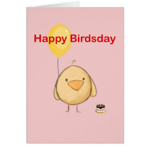 Happy Birdsday Bird Themed Geburtstags Grußkarte