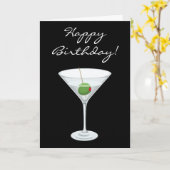 Happy Birhtday Einfach Martini Glas mit Olivenöl Karte (Gelbe Blume)