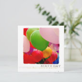 Happy Birtday Flat Foto Card Einladungen (Stehend Vorderseite)