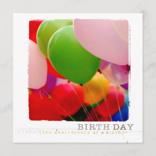 Happy Birtday Flat Foto Card Einladungen