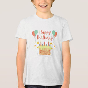 Happy Birth Day Tri-Blend Shirt