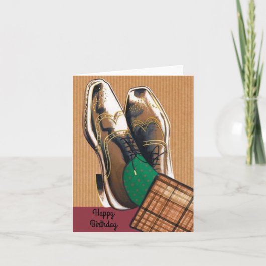 Happy Birthay Retro Karte (Vorderseite)