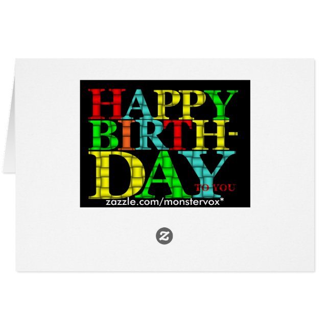 Happy Birthday (Rückseite Horizontal)