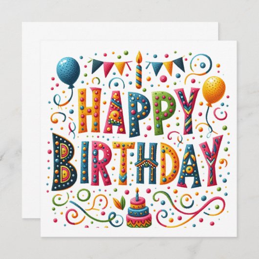 Happy Birthday (Vorne/Hinten)