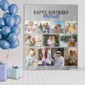 Happy Birthday 11 Foto Collage Personalisiert Wandteppich