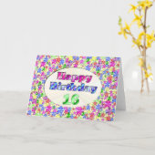 Happy Birthday 16 Karte (Gelbe Blume)