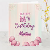 Happy Birthday 16. Teenager Sweet Girl Karte (Gelbe Blume)