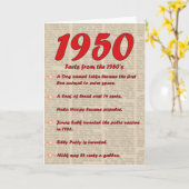 Happy Birthday 1950 Year of birth news 50's 50s Karte (Gelbe Blume)