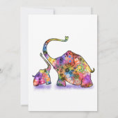 Happy Birthday 1 - Happy Mother and Baby Elephant (Rückseite)