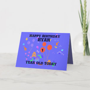Happy Birthday 1-jähriger Junge Karte