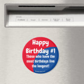 Happy Birthday #1 Kühlschrank Magnet (In Situ (Geschirrspüler))