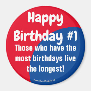 Happy Birthday #1 Kühlschrank Magnet