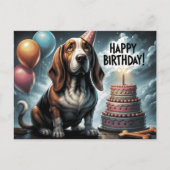 Happy Birthday 2026 Postcards Dog -2 Postkarte (Vorderseite)