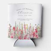 Happy Birthday 21st August Birth Flower Custom Dosenkühler (Vorderseite)