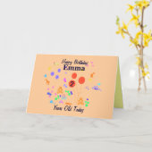 Happy Birthday 2 Jahre alt Karte (Gelbe Blume)