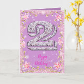 Happy Birthday 2 Karte (Gelbe Blume)