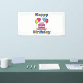 Happy Birthday 2x1 Vinyl Banner (Messe)