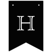 Happy Birthday 3-Foto Black & White Wimpelkette (Zweite Fahne)