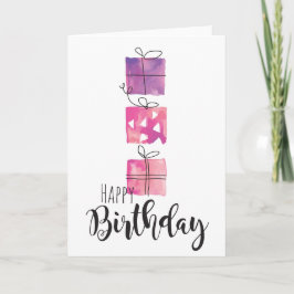 Happy Birthday 3 Geschenkboxen - Personalisieren Karte