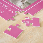 Happy Birthday 4 Foto Collage Bester Freund Pink Puzzle (Seite)