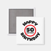 Happy Birthday 50 And Y Funny 50th Birthday Gift Magnet (Vorderseite/Rückseite)