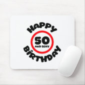 Happy Birthday 50 And Y Funny 50th Birthday Gift Mousepad (Mit Mouse)