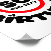 Happy Birthday 50 And Y Funny 50th Birthday Gift  Poster (Ecke)