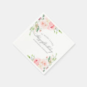 Happy Birthday 50 Jahre Loved Pink Floral Custom Serviette (Ecke)