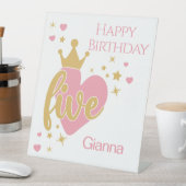 Happy Birthday #5 party Pedestal Sign Sockelschild (In Situ)