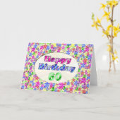 Happy Birthday 60 Karte (Gelbe Blume)