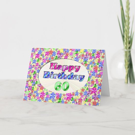 Happy Birthday 60 Karte (Vorderseite)