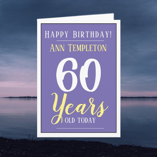 Happy Birthday 60 Years Old Karte