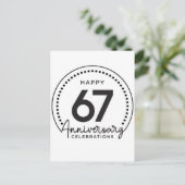 Happy birthday, 67 years, six seven birthday, 2026 postkarte (Stehend Vorderseite)