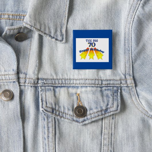 Happy Birthday 70. Button (Beispiel)