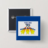 Happy Birthday 70. Button (Vorne & Hinten)