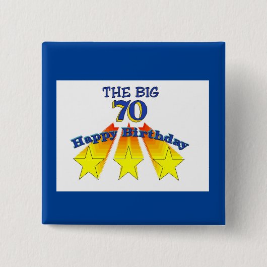 Happy Birthday 70. Button (Vorderseite)