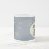 Happy Birthday 75 Mattglastasse (Mittel)