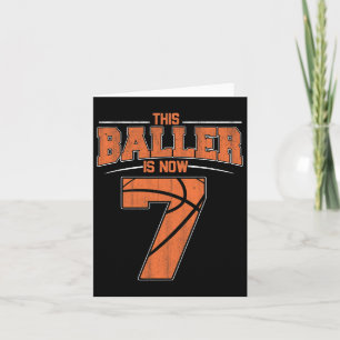Happy Birthday 7. 7. Jahr Alter Bysketbyll Boys Se Karte