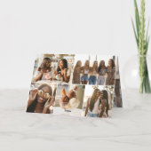 Happy Birthday 7 Photo Love Elegant Black Karte (Rückseite)