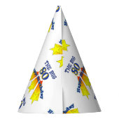 Happy Birthday 80 Jahre alt Partyhütchen (Rückseite)