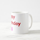 Happy Birthday Aadi Kaffeetasse (VorderseiteRechts)